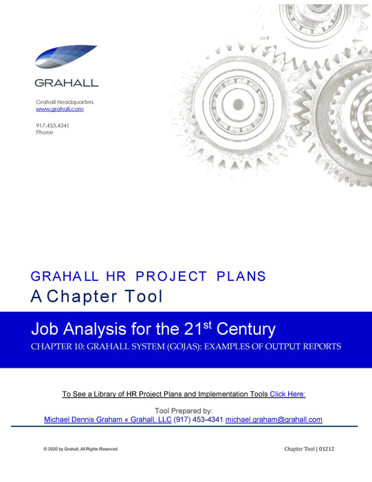 Grahall Online Job Analysis System (GOJAS): Examples of Output Reports