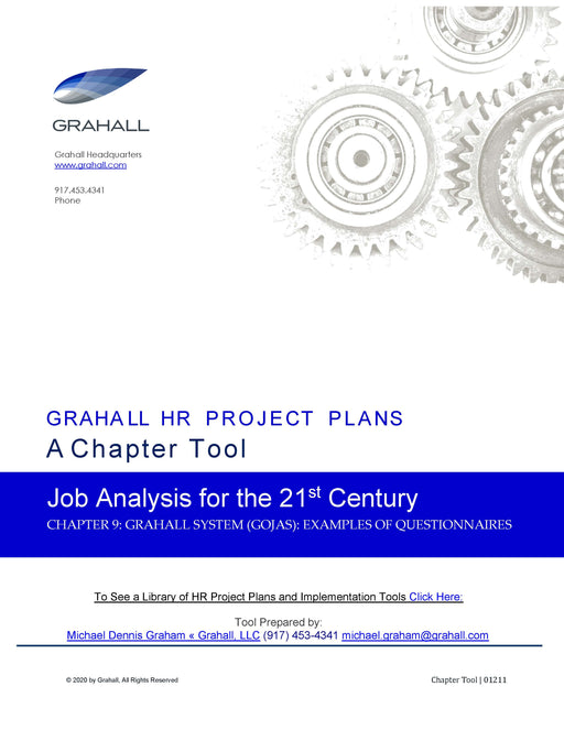 Grahall Online Job Analysis System (GOJAS): Examples of Questionnaires